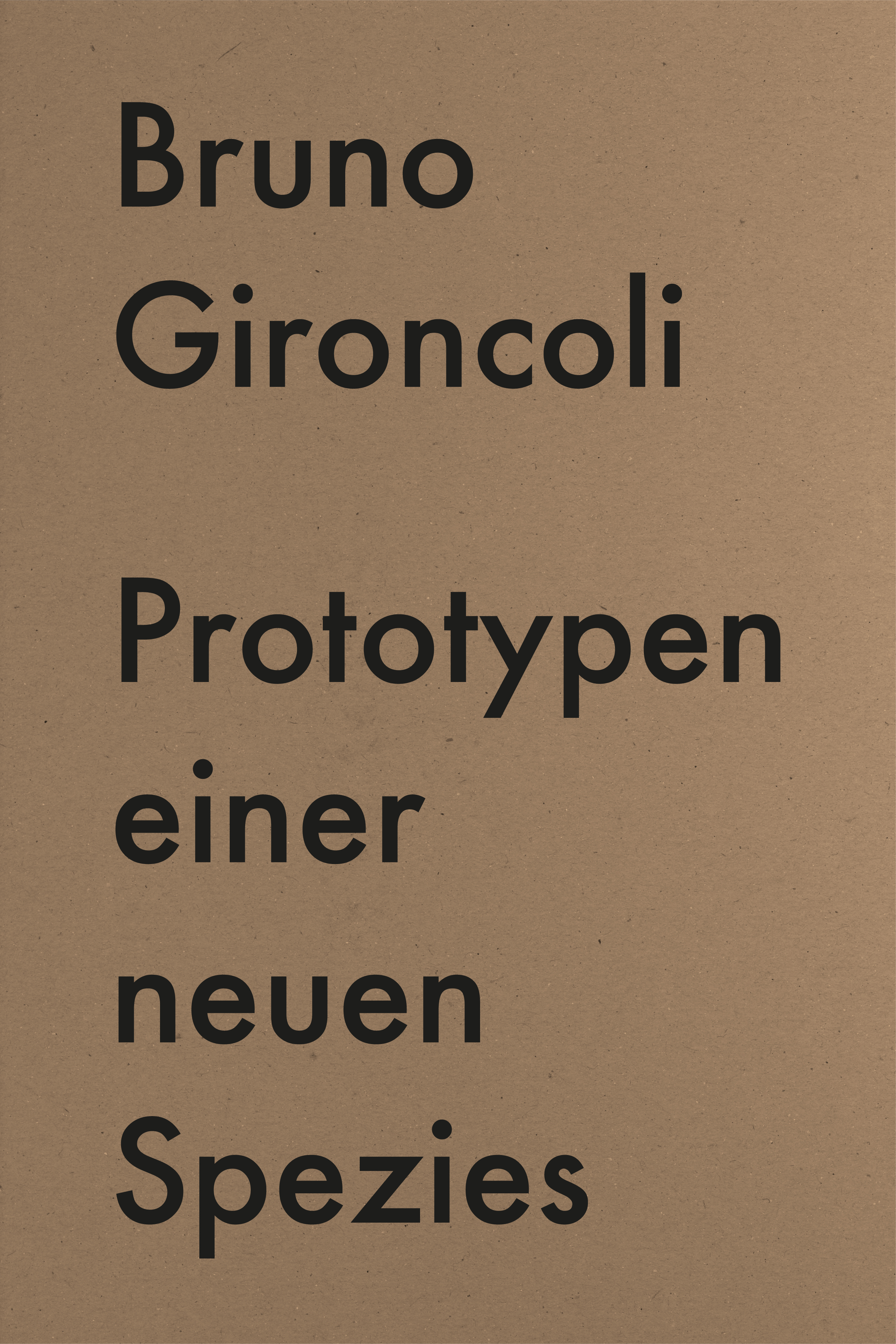 Buchcover Prototypen einer neuen Spezies