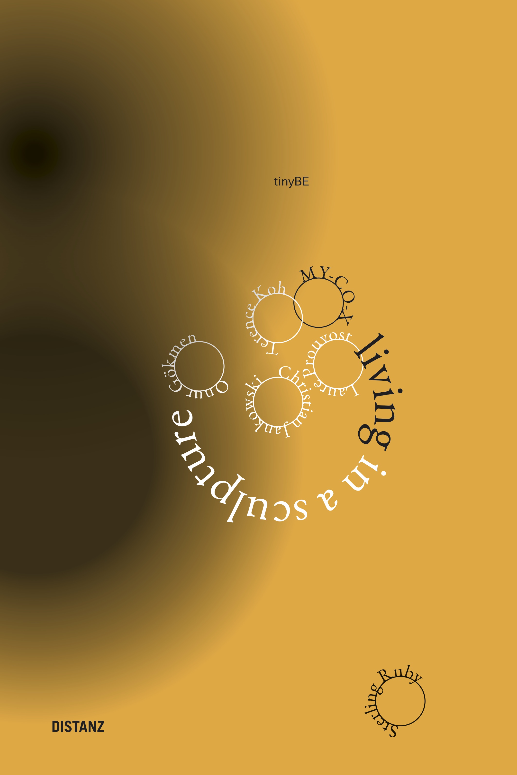 Buchcover living in a sculpture