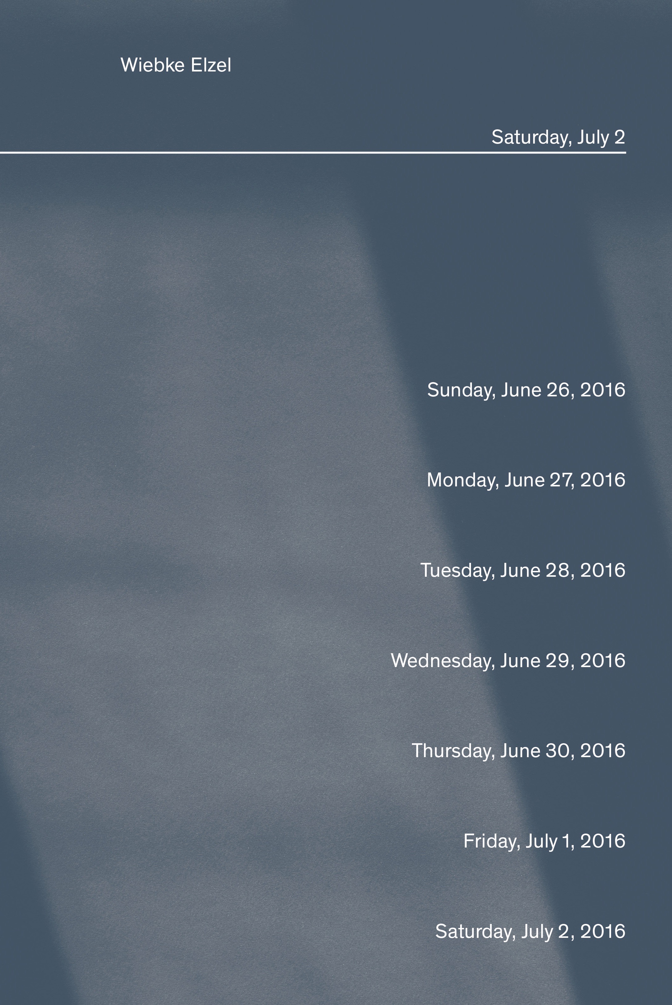 Buchcover Sunday, June 26 - Saturday, July 2