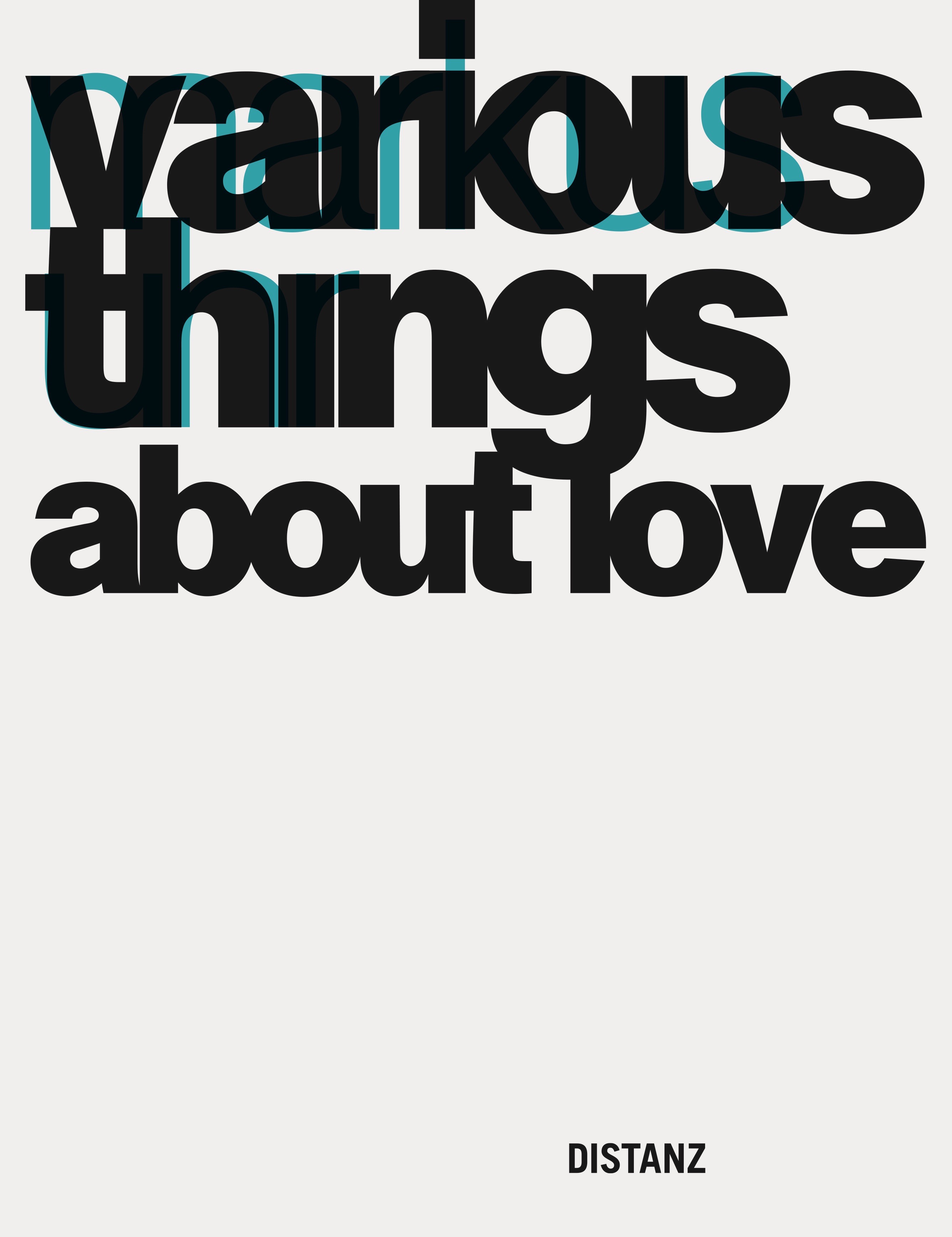 Buchcover Various Things About Love